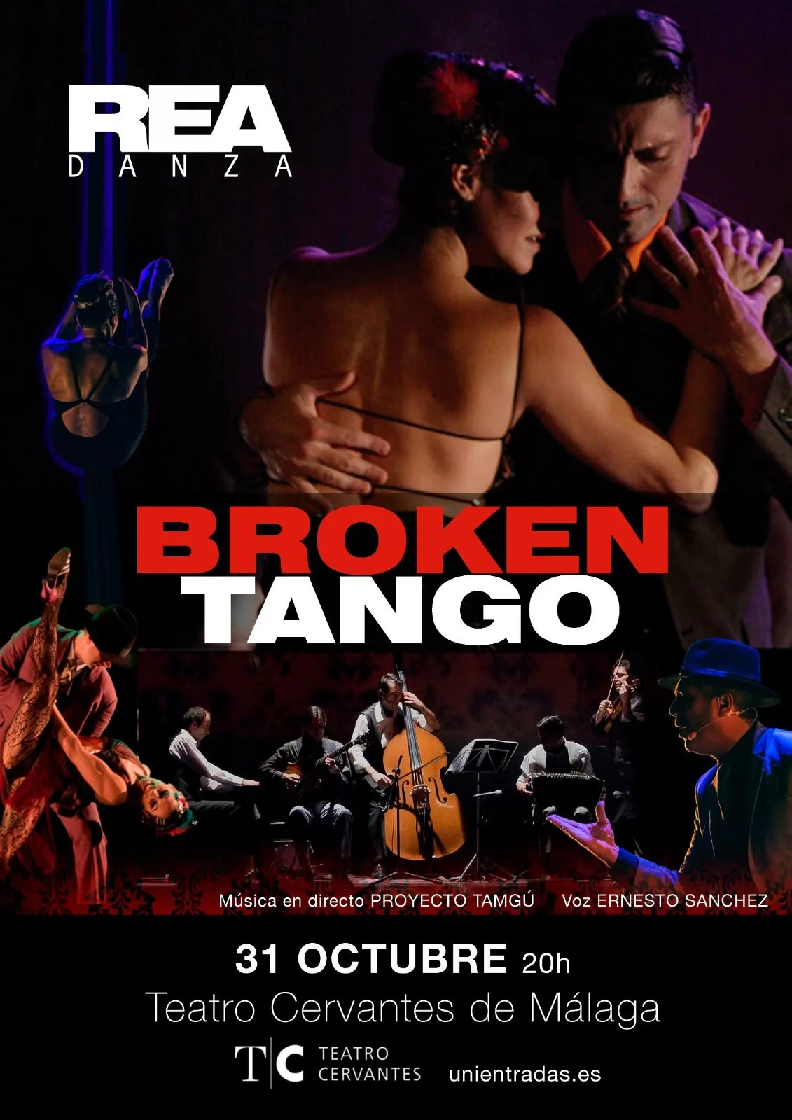 Broken Tango — REA Danza (15.º aniversario), Teatro Cervantes de Málaga (31 oct)