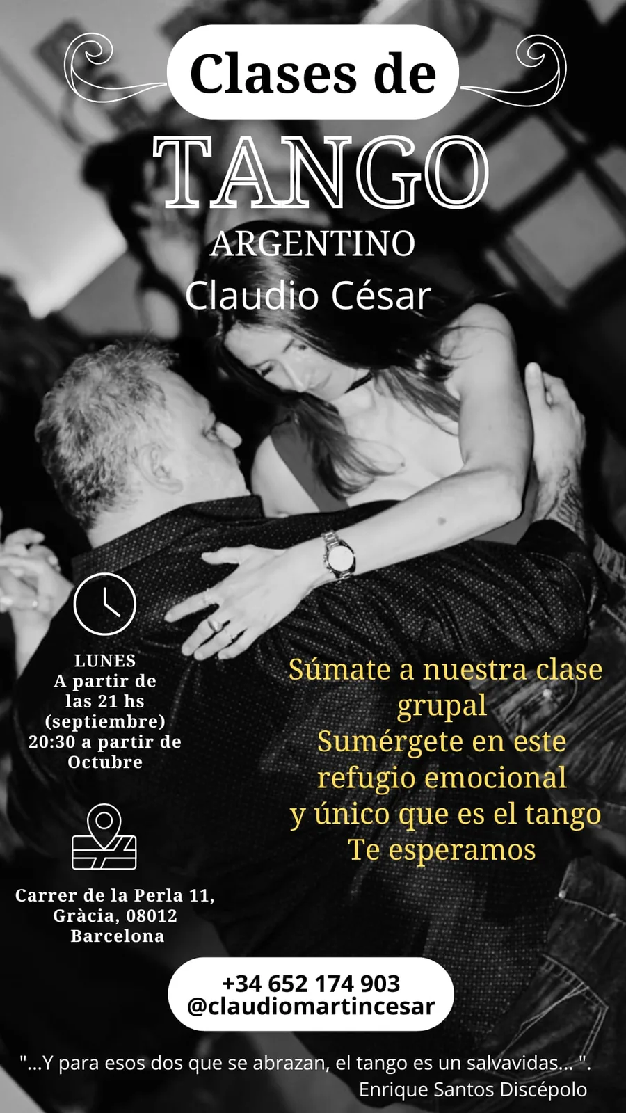 Clases de Tango Argentino — Claudio César