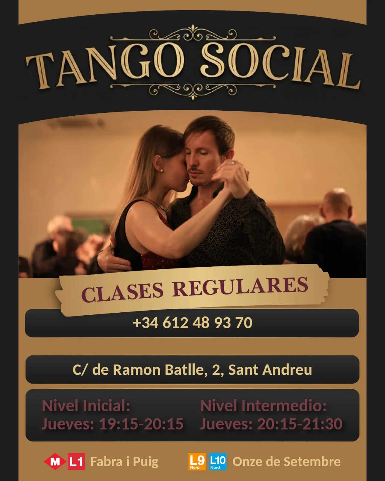Clases regulares de Tango Social (Sant Andreu)