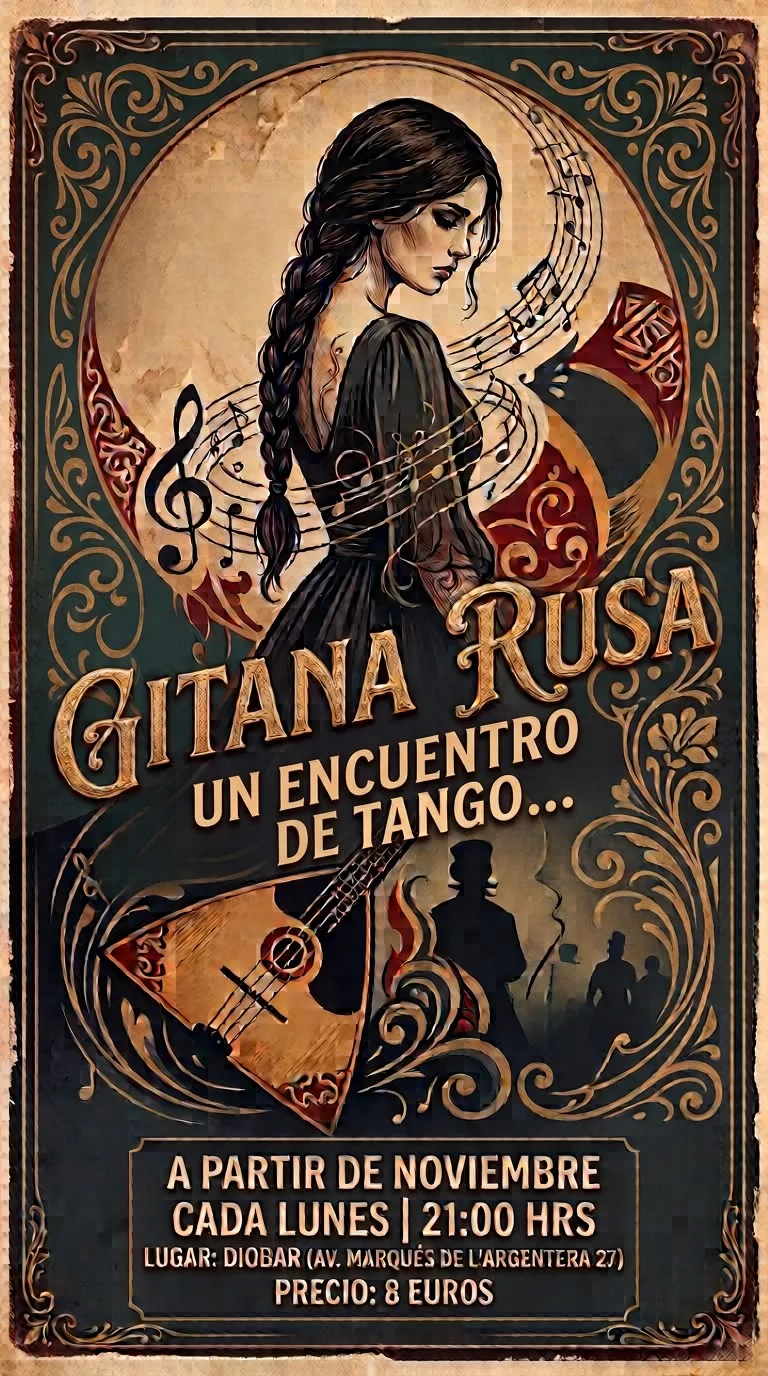 Gitana Rusa — nueva milonga de los lunes en Barcelona desde el 2 de noviembre