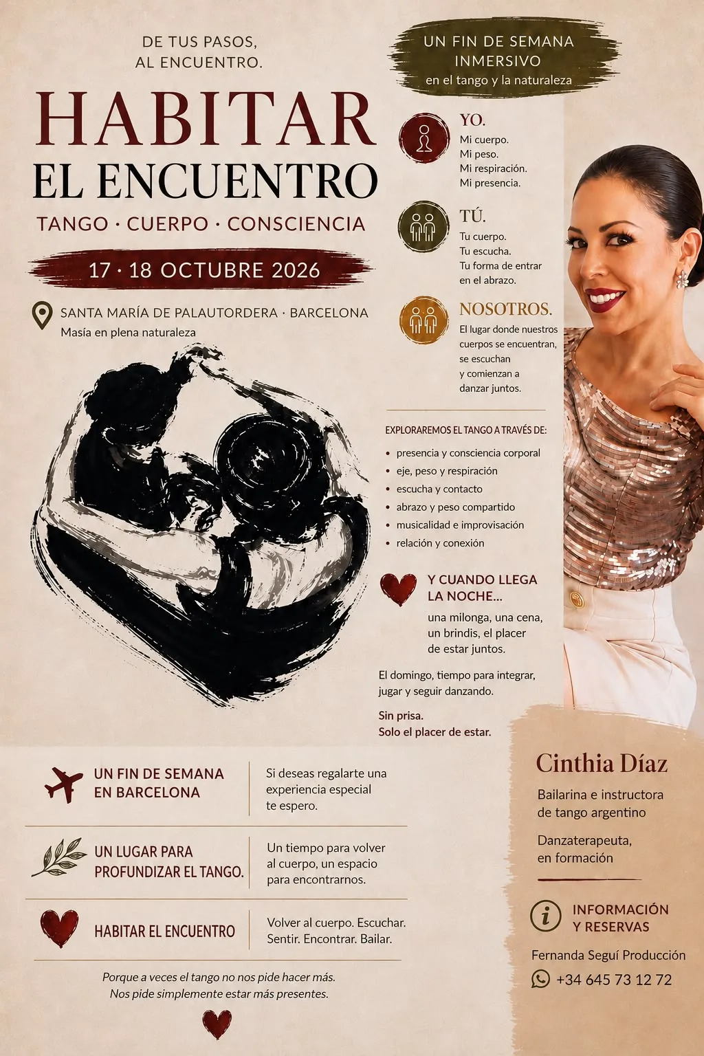 Habitar el Encuentro — Retiro de Tango, Cuerpo y Consciencia (17-18 oct)