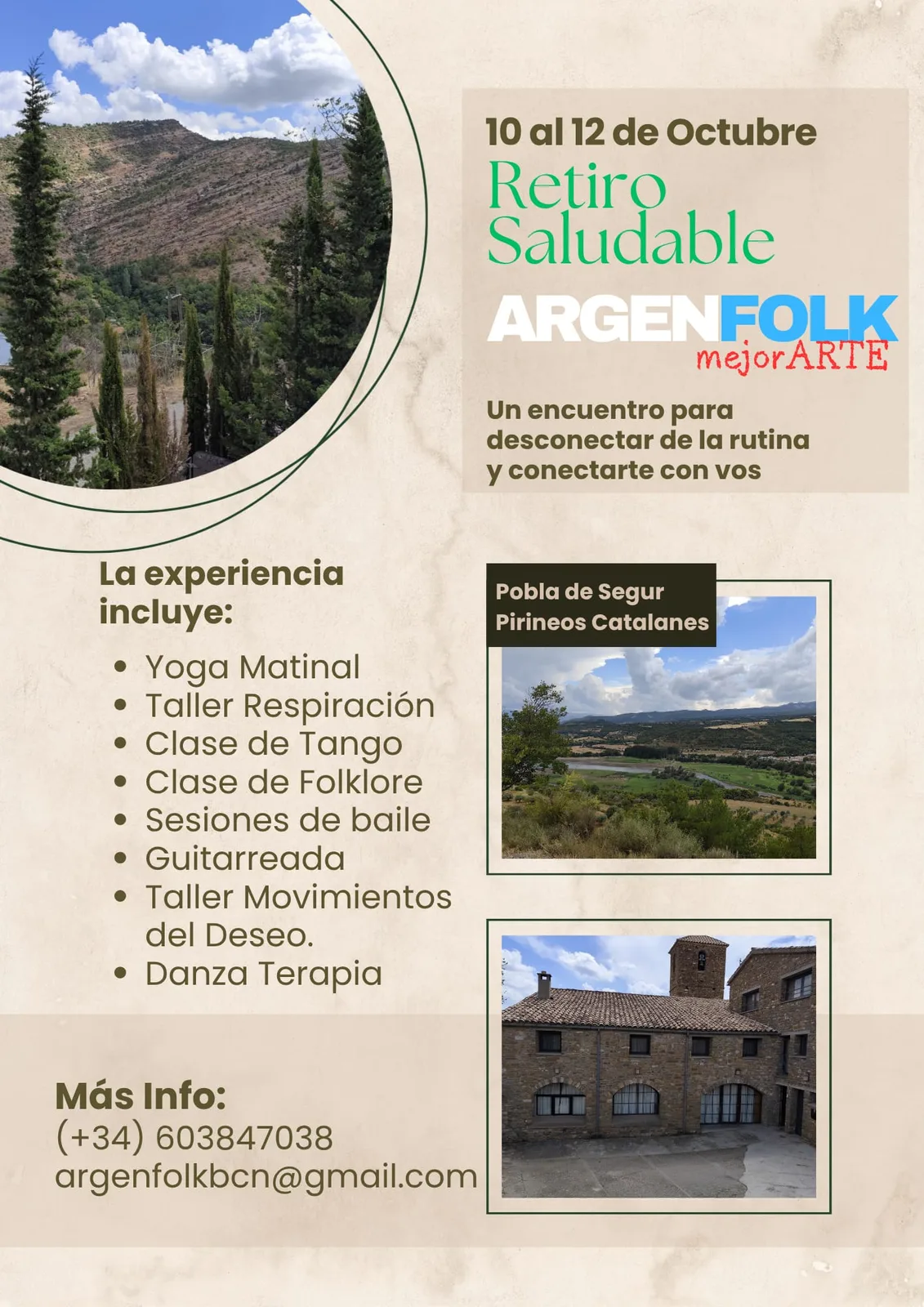 Retiro Saludable Argenfolk — La Pobla de Segur (10-12 oct)