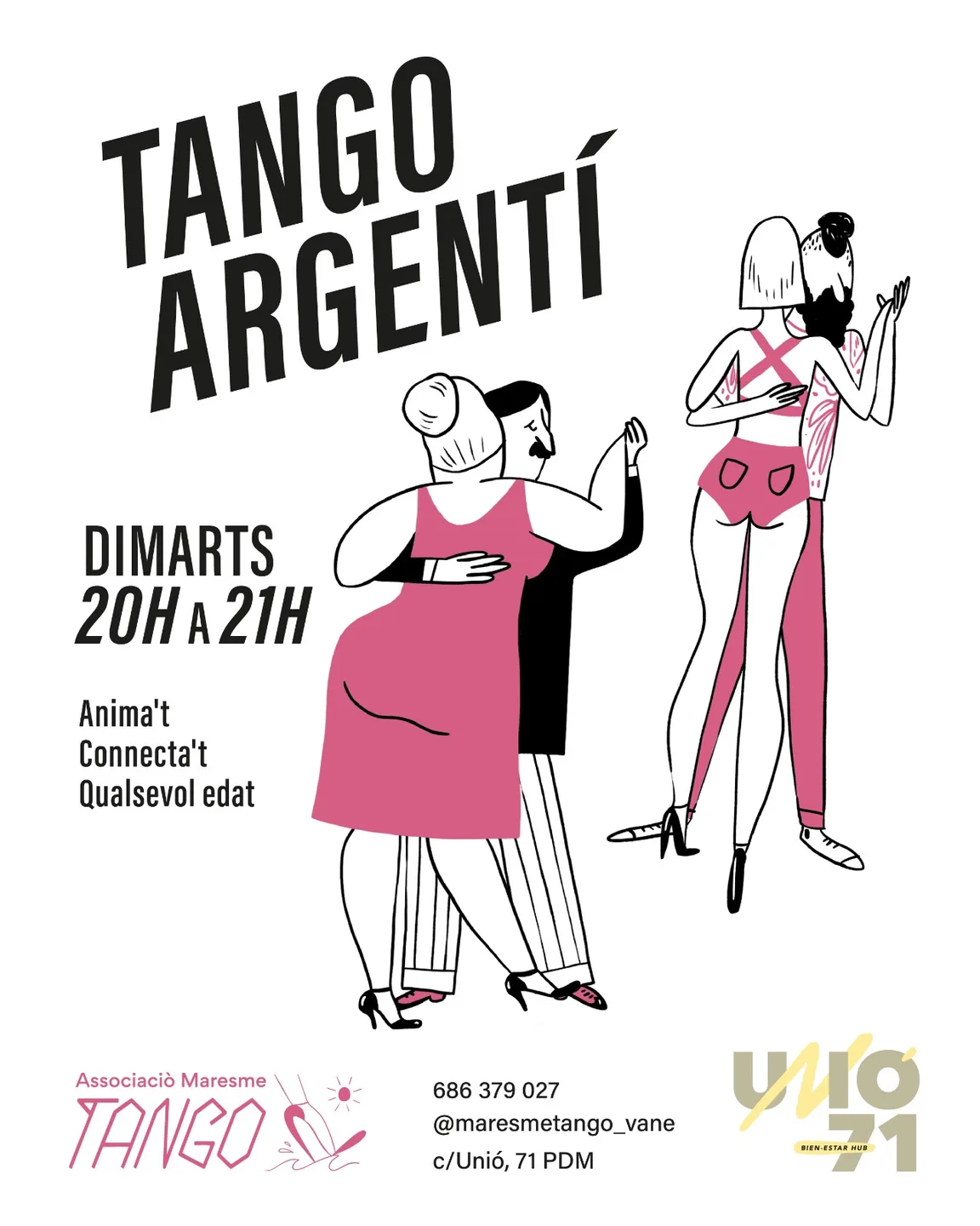 Tango Argentí — martes 20-21 h en Unió 71 (Premià de Mar)