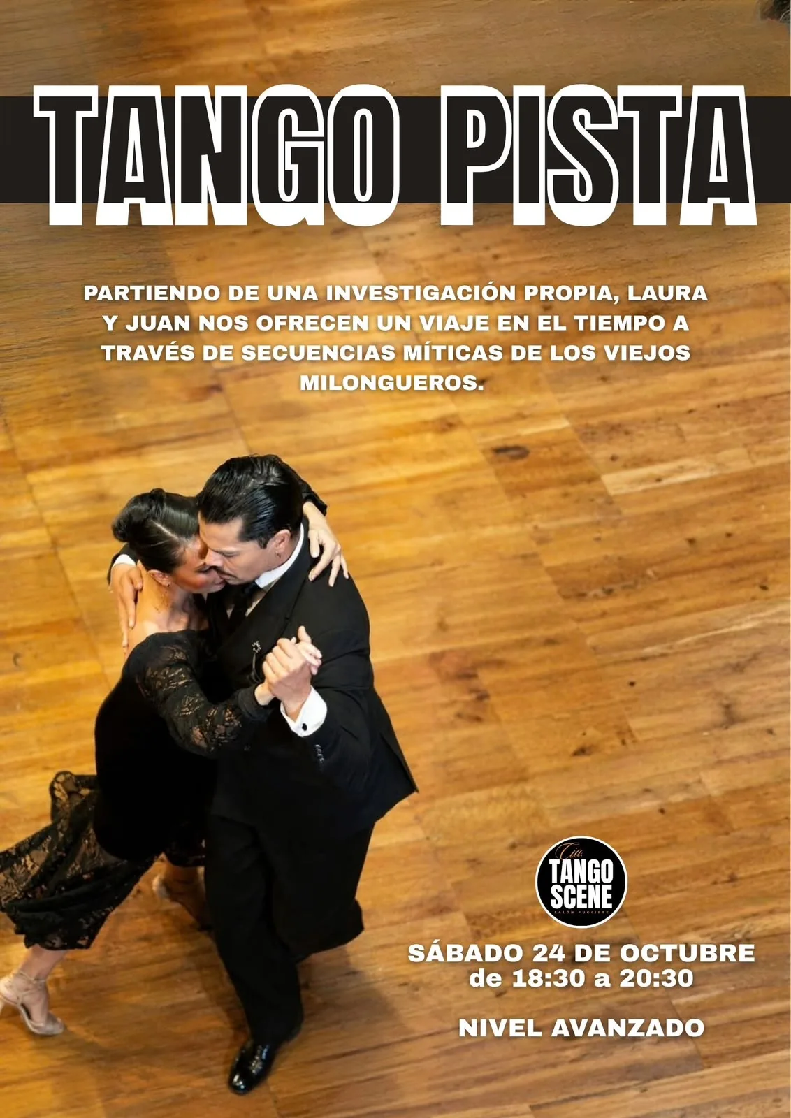 Tango Pista — máster class con Juan y Laura, sábado 24 de octubre (Salón Pugliese)