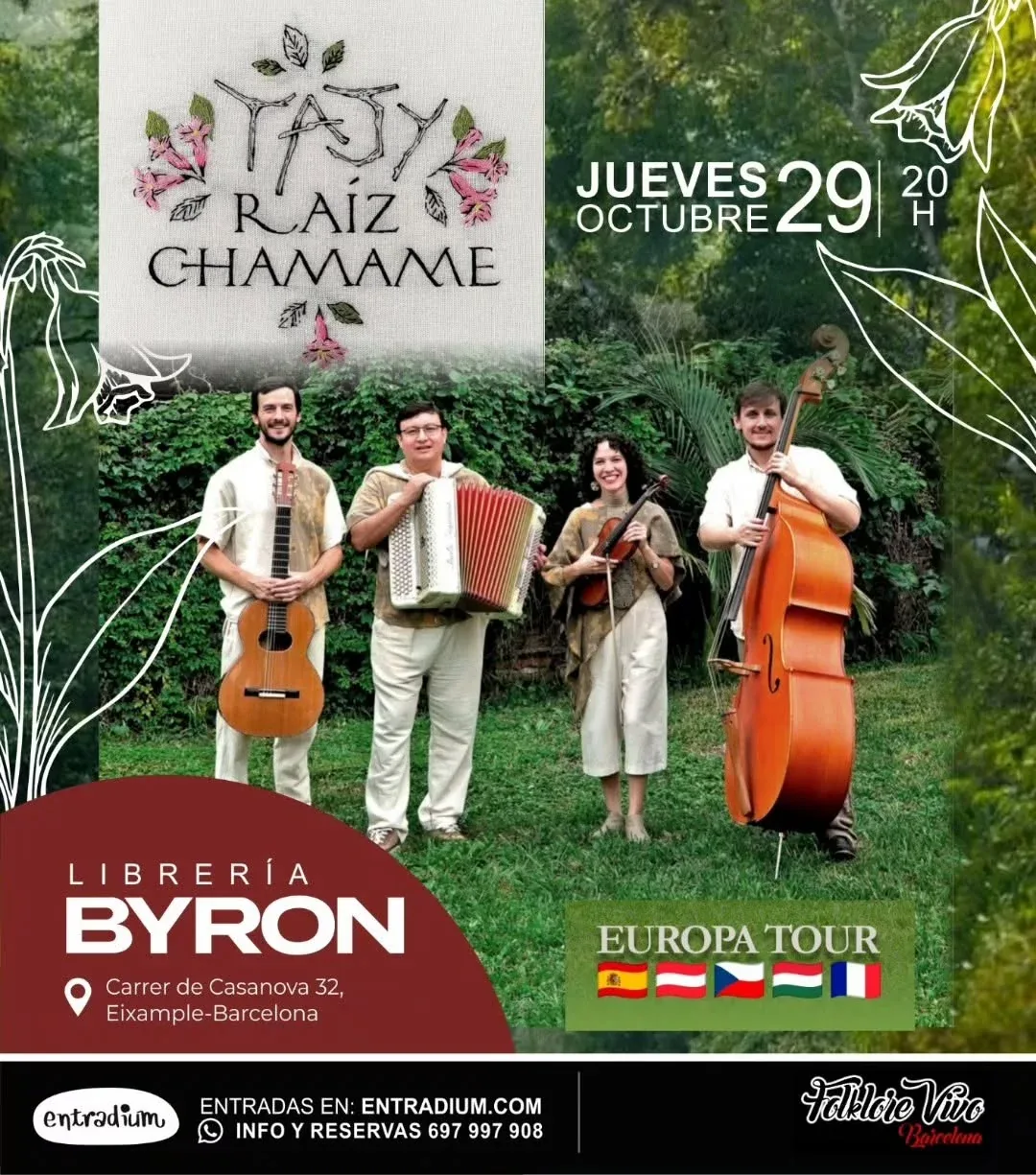 Flyer de Raíz Chamamé — Europa Tour
