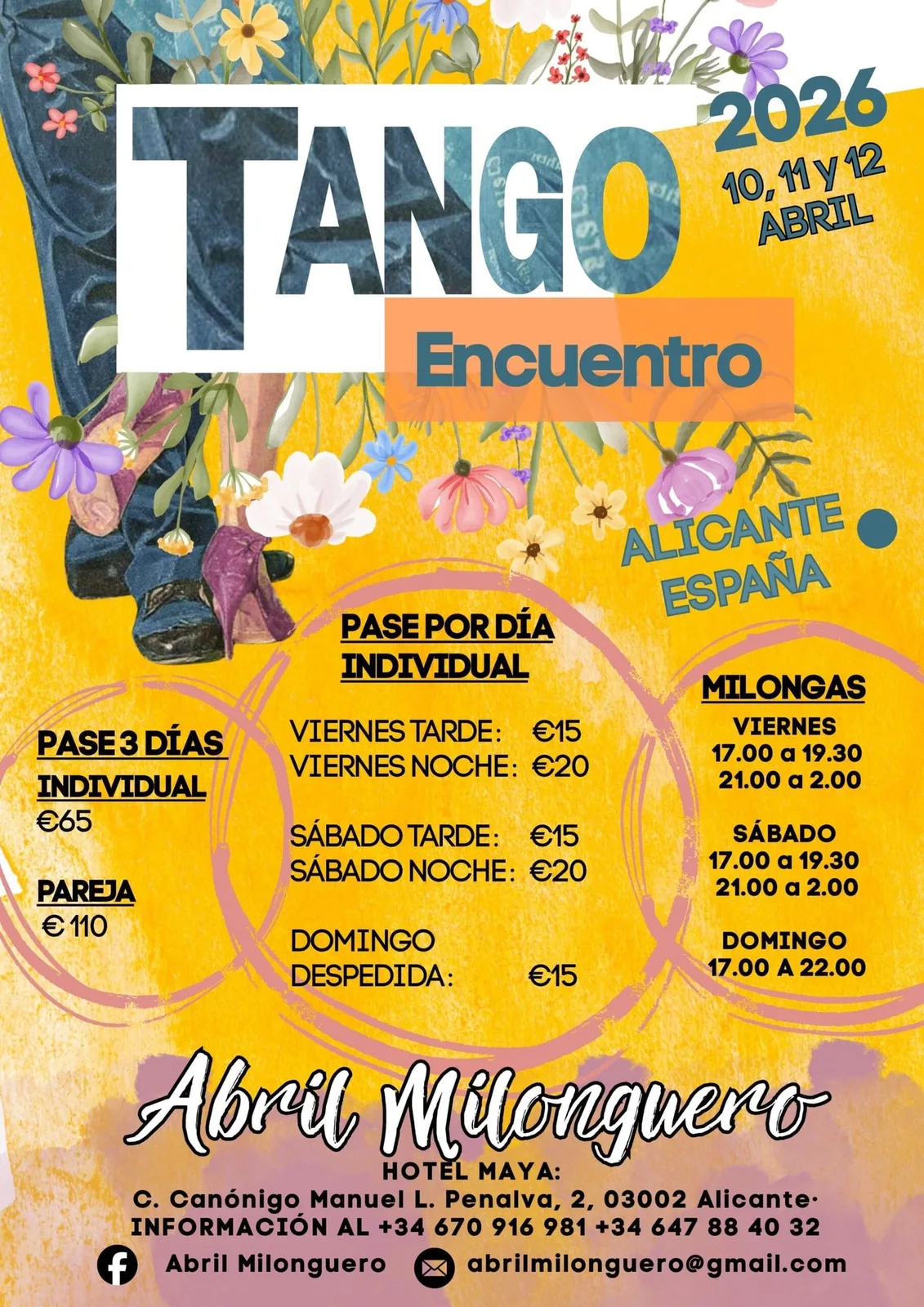 Abril Milonguero - Encuentro de Tango 2026 Alicante - España