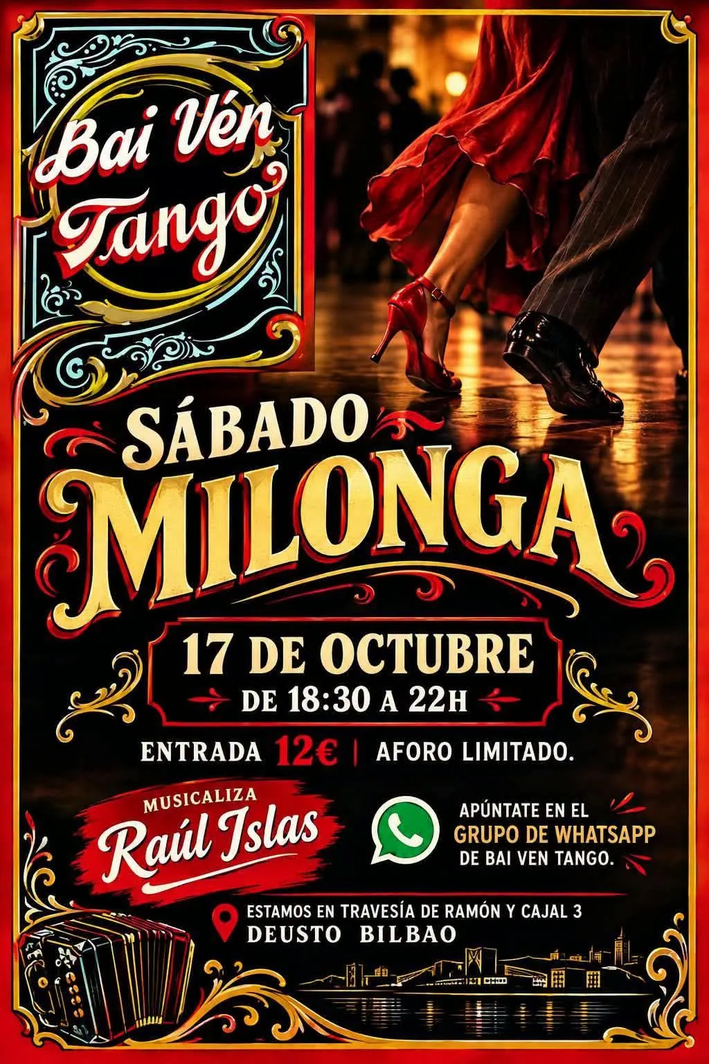 Flyer de Bai Vén Tango