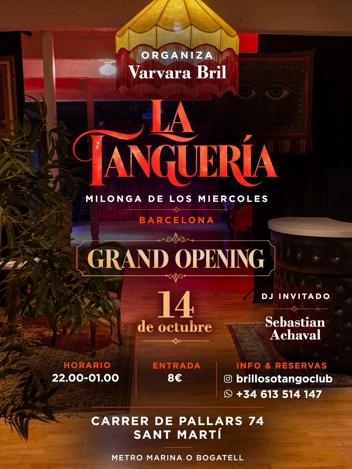Flyer de La Tanguería — Grand Opening