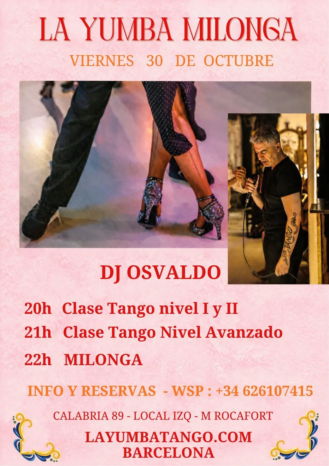 Flyer de Milonga La Yumba