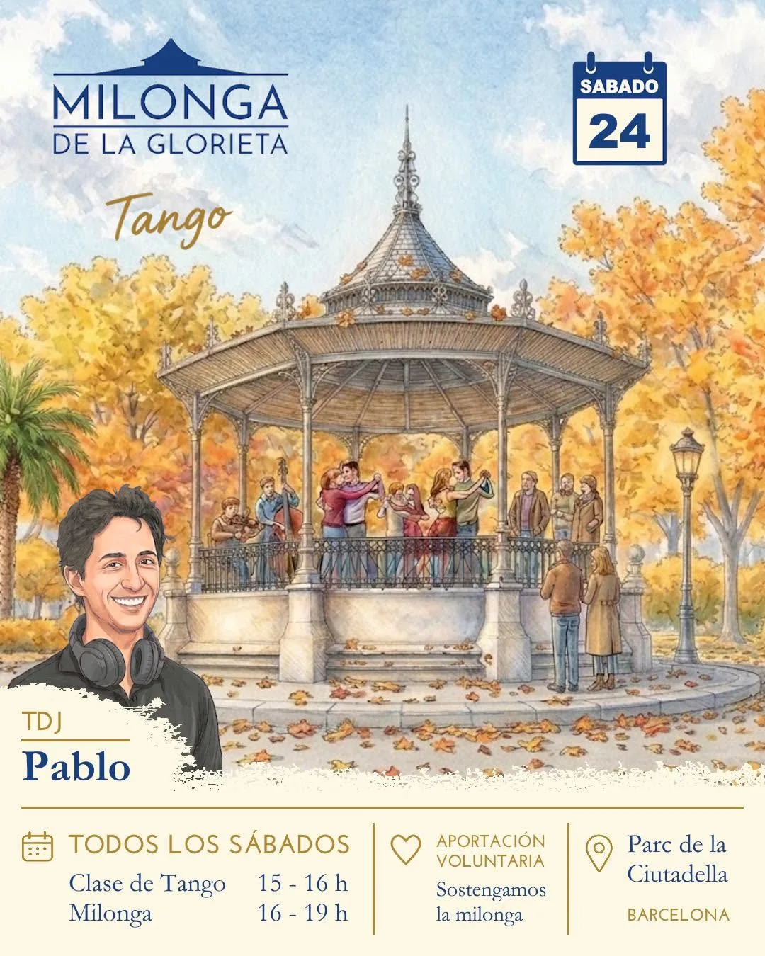 Flyer de Milonga de la Glorieta