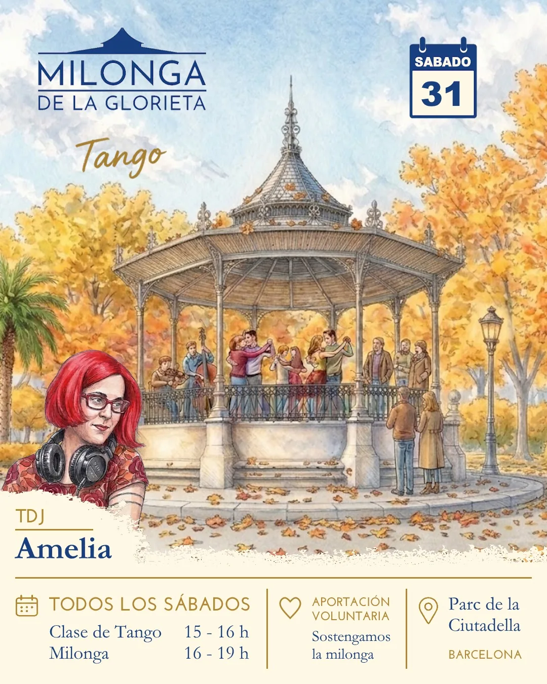 Flyer de Milonga de la Glorieta