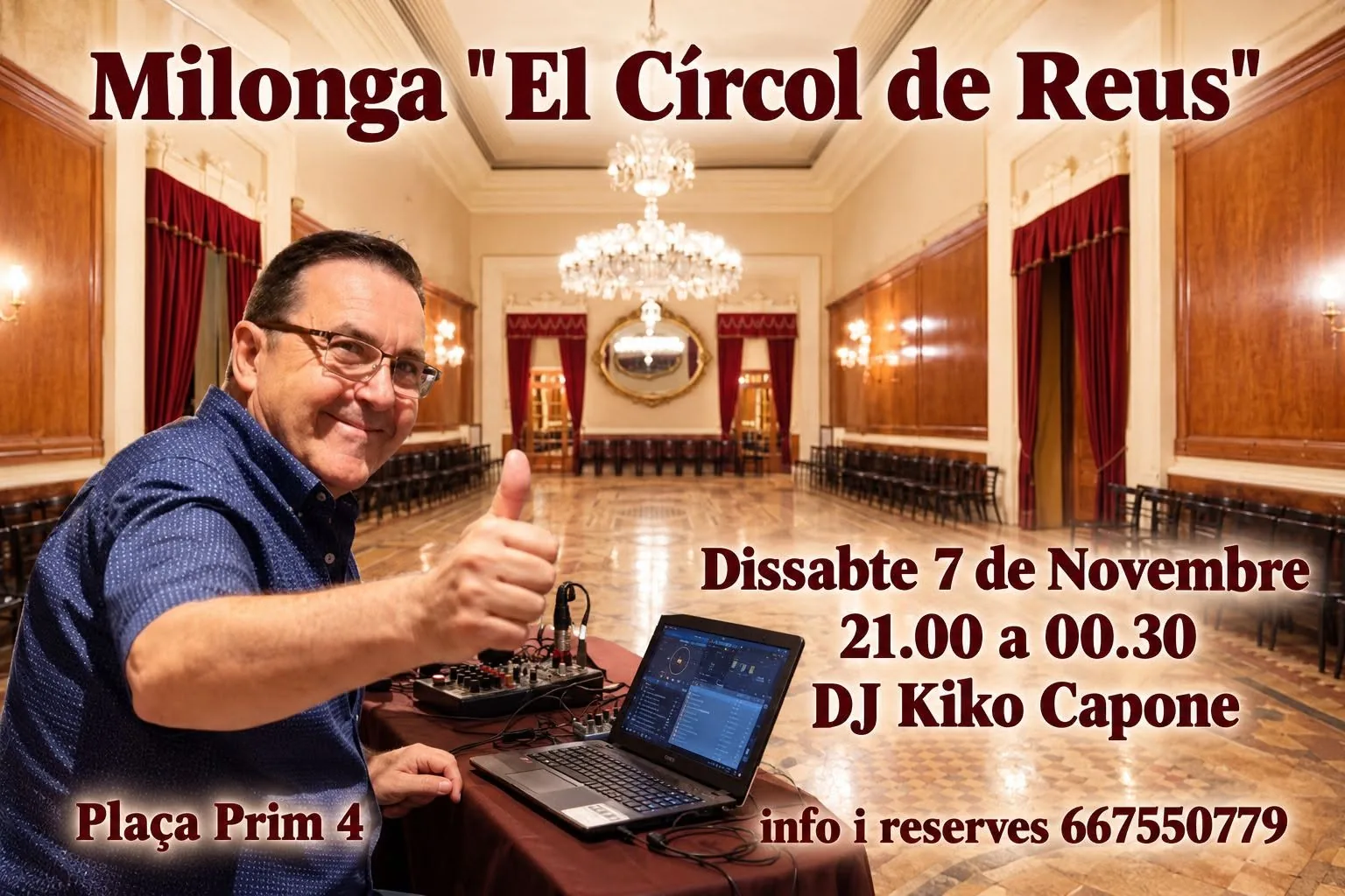 Flyer de Milonga del Círcol de Reus