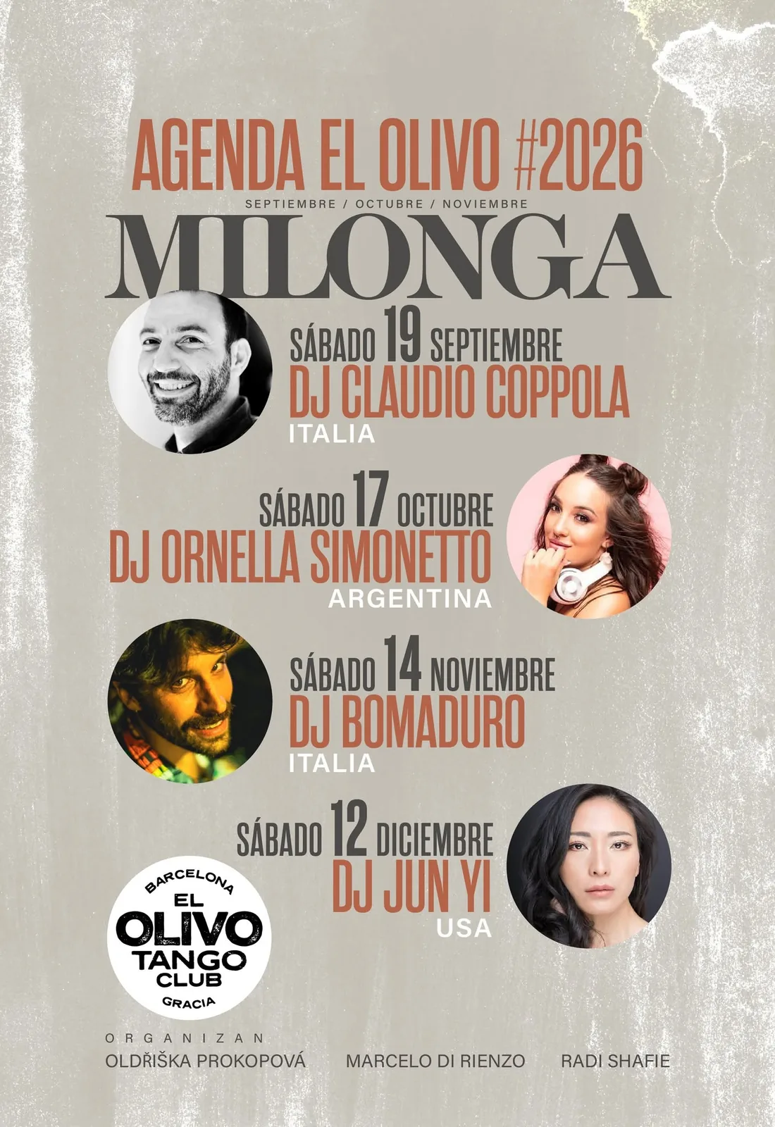 Flyer de Milonga El Olivo Tango Club