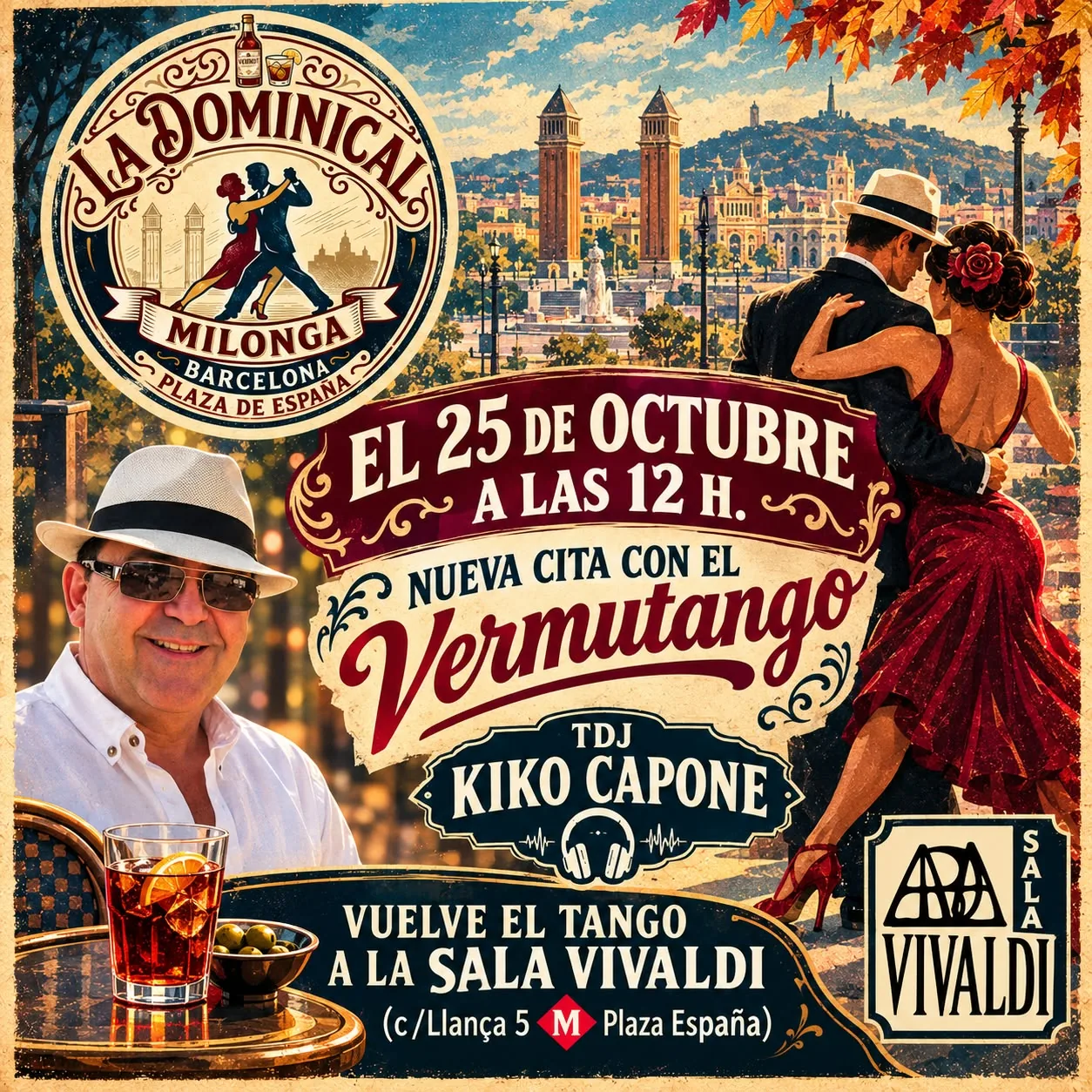 Flyer de La Dominical — 25 de octubre (aplazada del 18/10)