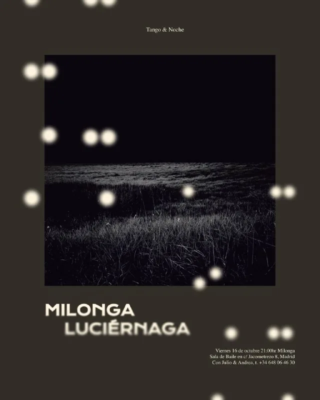 Flyer de Milonga Luciérnaga