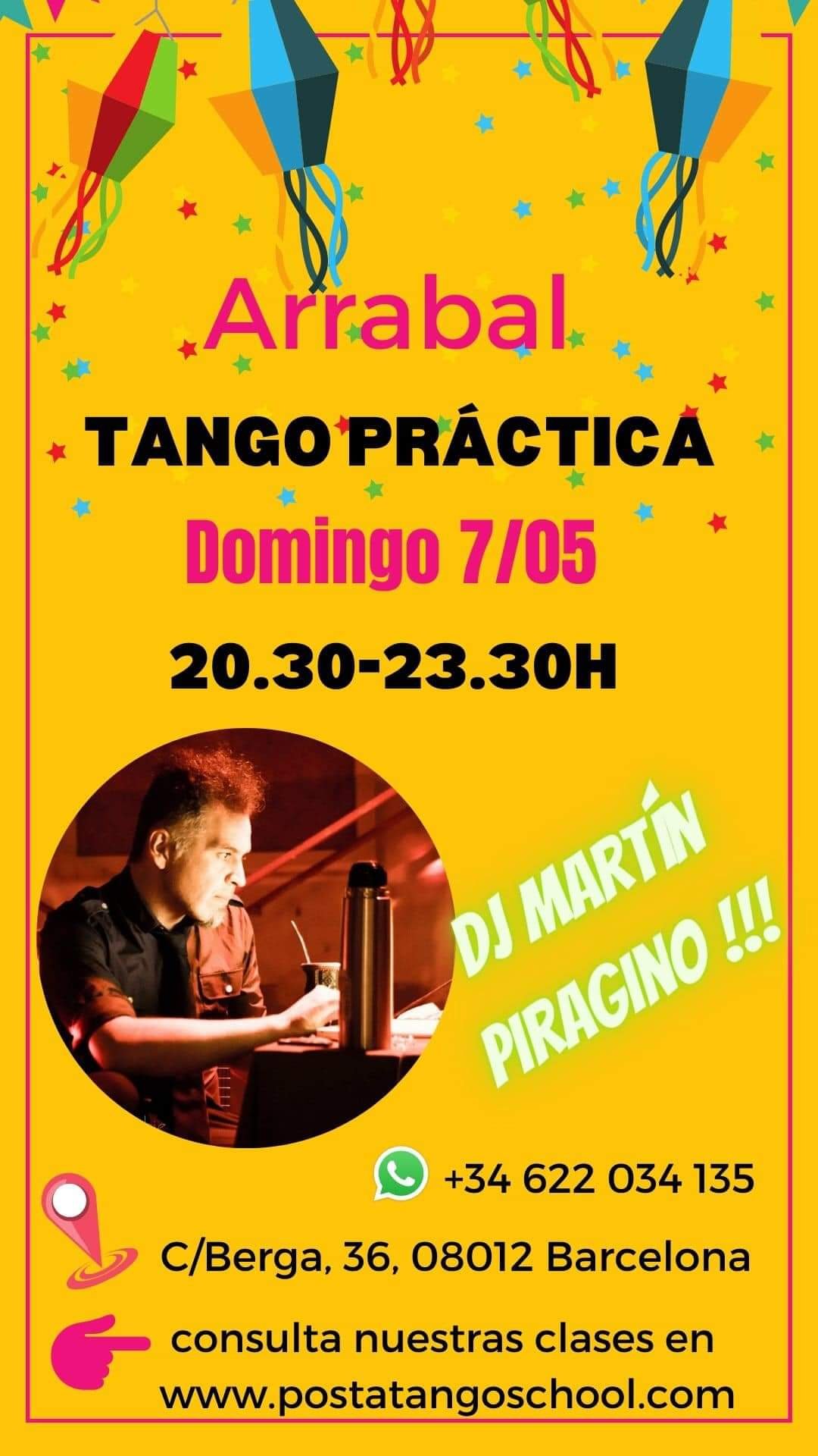 Arrabal Tango Práctia, 7/5/2023 con Martín Piragino