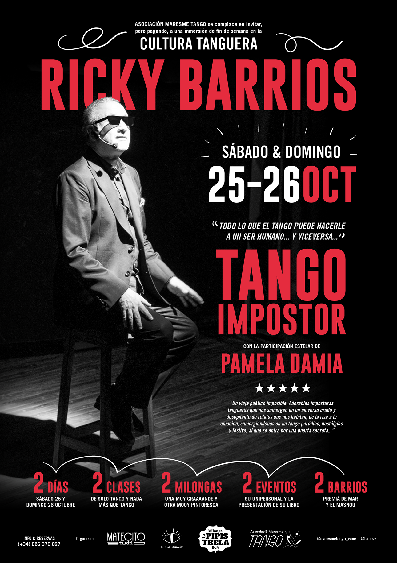 Ricky Barrios en Barcelona 25/26 OCT 2025 | Agenda del Tango