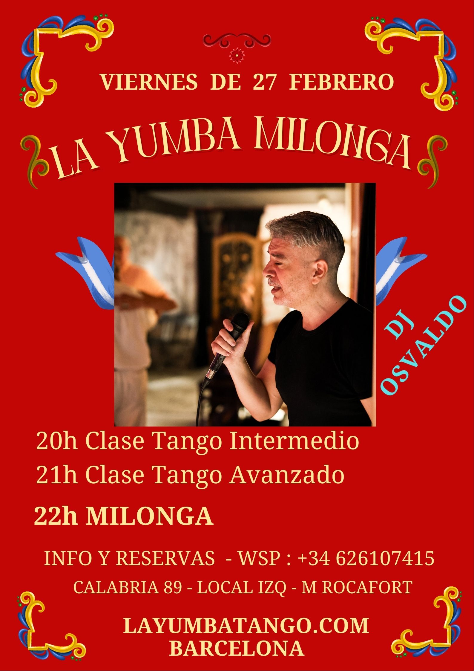 Milonga en Barcelona todos los viernes