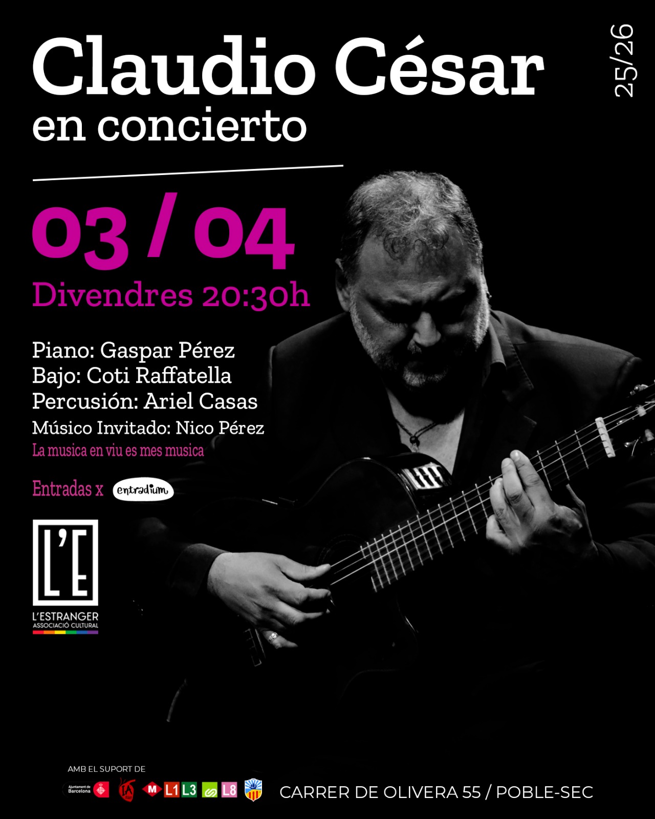 claudio cesar en concierto