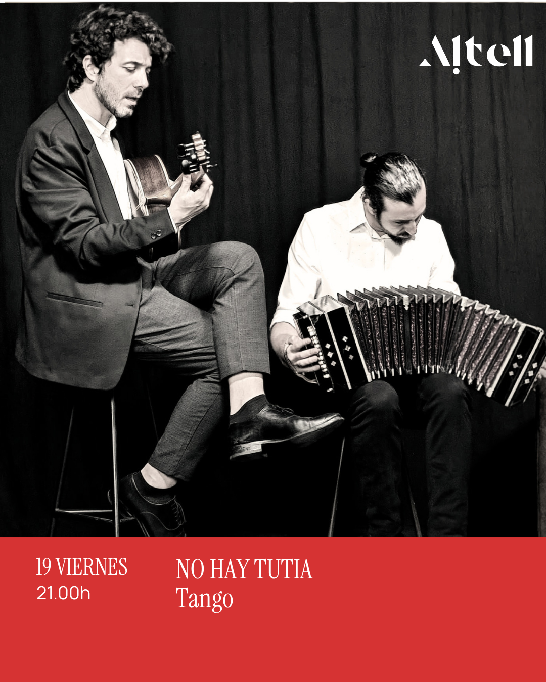 No Hay Tutia · Tango. Viernes 19 de Junio · 21:00 – Altell