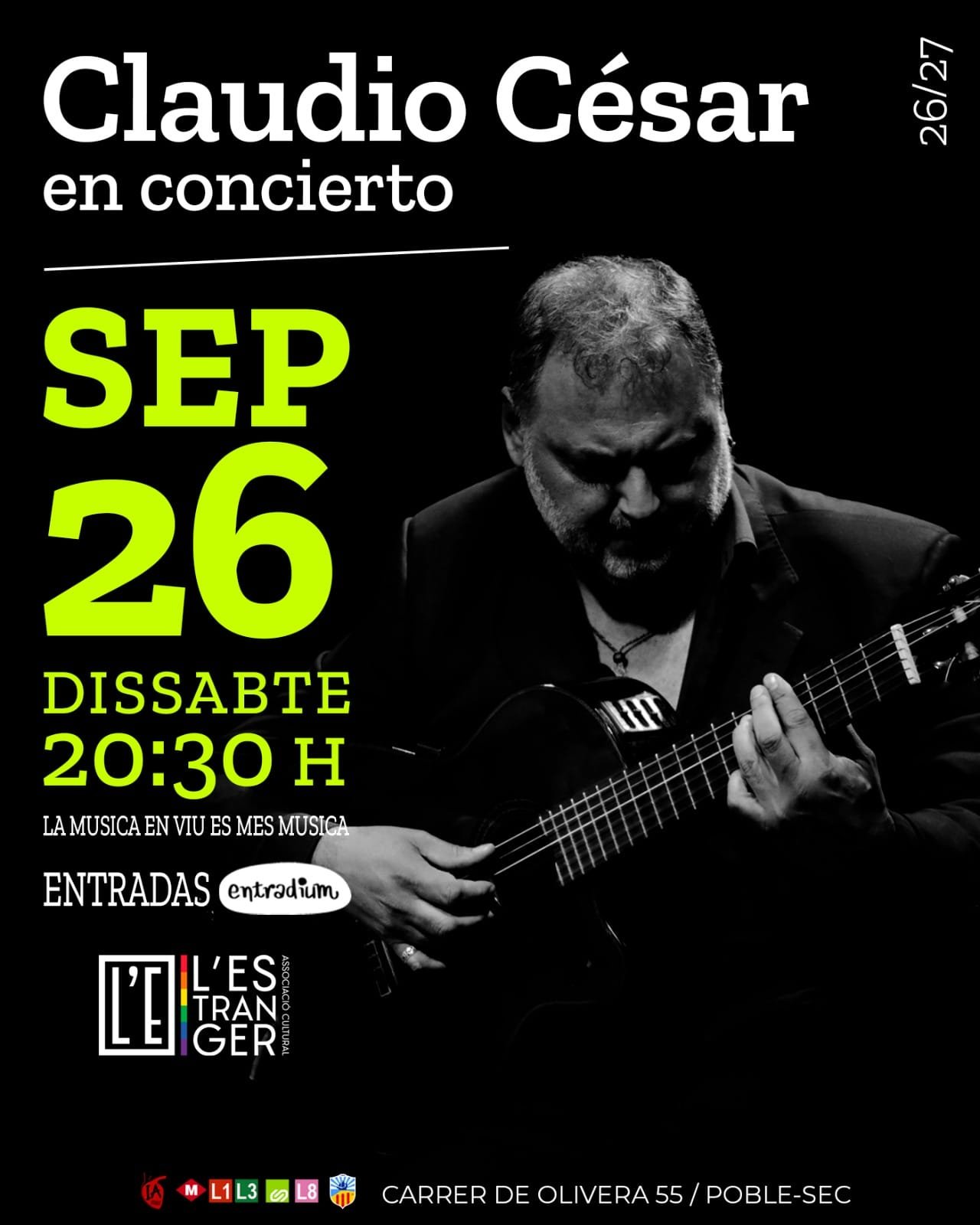 Claudio César en concierto